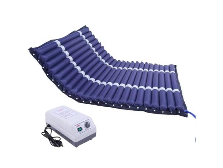 Anti-Dekubitus-Matratze mit Wechseldrucksystem für Langzeitpflege, Dekubitusprävention & Ulkusbehandlung, Antidekubitusmatratze mit Luft für Heim und Krankenhausbetten, Blau,195cm*120cm*10cm