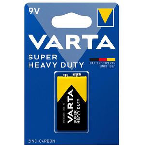 Varta Batterien Super Heavy Duty, Zink-Kohle, 9V, E-Block / 6F22, 1 Stück