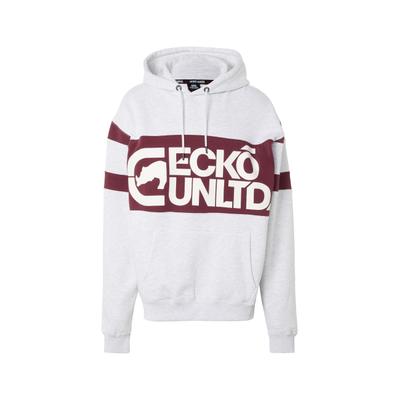 Rundhalspullover ECKO UNLTD. "Ecko Unltd. Ecko Unltd. Flagship Hoodies", Herren, Gr. 3XL, weiß (lightgraumelange, syrah), 80% Baumwolle, 20% Polyester, mehrfarbig, normal, ohne Ausschnitt, Pullover Rundhalspullover