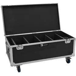 ROADINGER Flightcase 4x AKKU Multiflood IP 18x10W RGBW Wash CRMX mit Ladefunktion