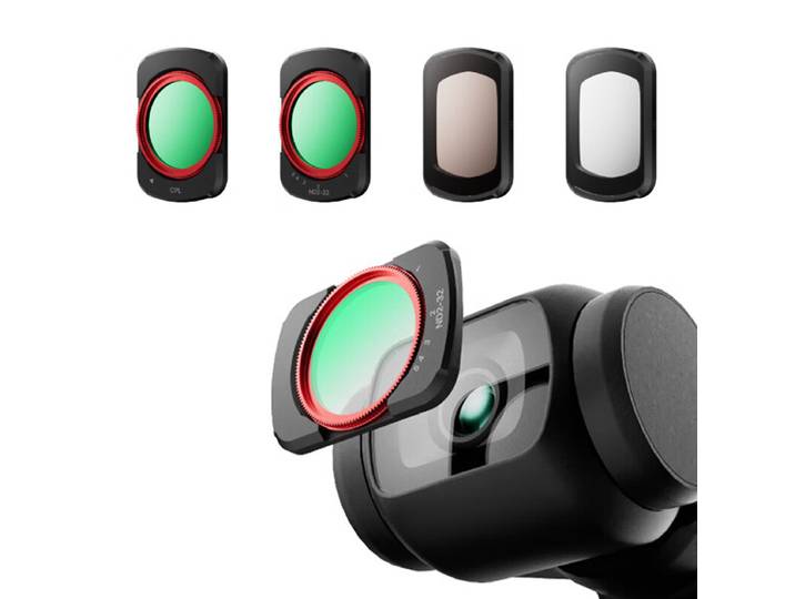 ochama×J.ZAO Kit de Filtres Pocket 3 - Filtres Magnétiques à Clipser (Black Mist/ND/CPL/UV) Compatibles avec Caméras DJI Osmo