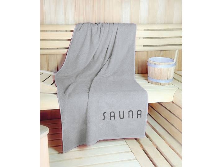 Saunatuch KINZLER Wellness, Sauna - Grösse 90/200 cm , grau (anthrazit), B:90cm L:200cm, Jacquard, Baumwolle, Handtücher, Saunatuch, leichte Qualität, verschiedenen Designs, auch als 2er Set