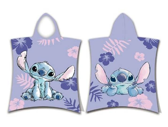 Jerry Fabrics Disney Lilo en Stitch badponcho met capuchon 50x115 cm