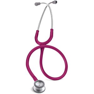 Littmann Stethoskop Classic II Kinderstethoskop mit Doppelkopf, 71 cm Y-Schlauch, himbeerrot, Bruststück aus Edelstahl