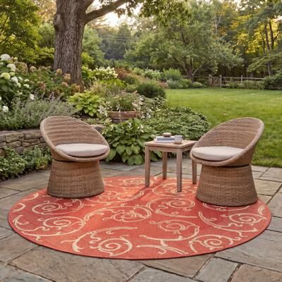 SAFAVIEH Courtyard Marlys Waterproof Patio Backyard Rug
