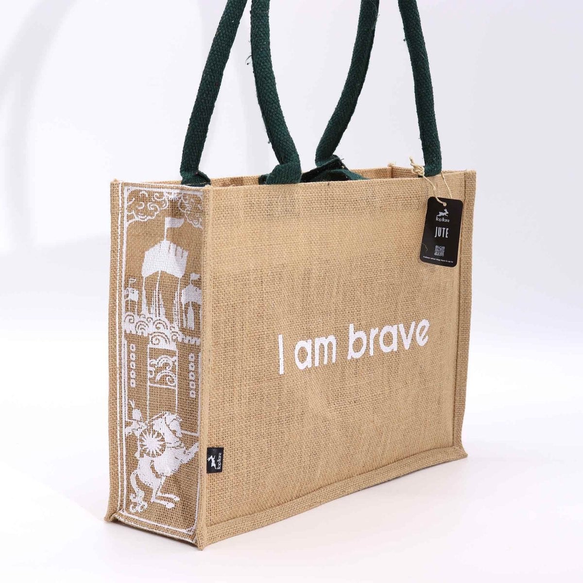 Ancient Wisdom Decoratief beeld Hop hare jute big bag handgesneden boeddha multicolor
