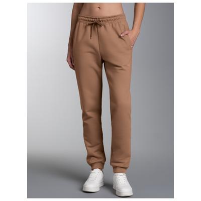 Sweathose TRIGEMA "TRIGEMA Sweathose", Damen, Gr. L, Normalgrößen, braun (haselnuss), Sweatware, 70% Baumwolle, 30% Polyester, Hosen Sweathose