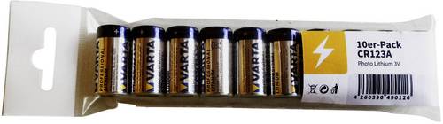Varta CR-123A Fotobatterie CR123A Lithium 1430 mAh 3V 10St.