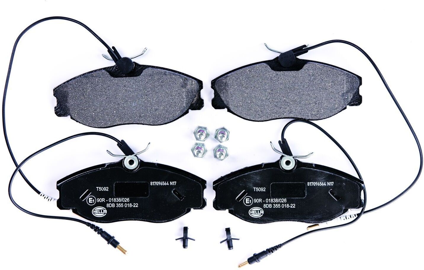 HELLA 8DB 355 018-221 Brake pad set