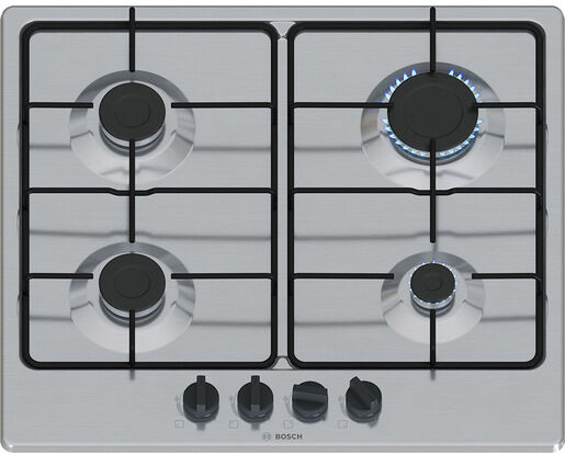 Bosch Serie 4 PGP6B5K85 Piano cottura a gas 60 cm 4 fuochi Acciaio Inox