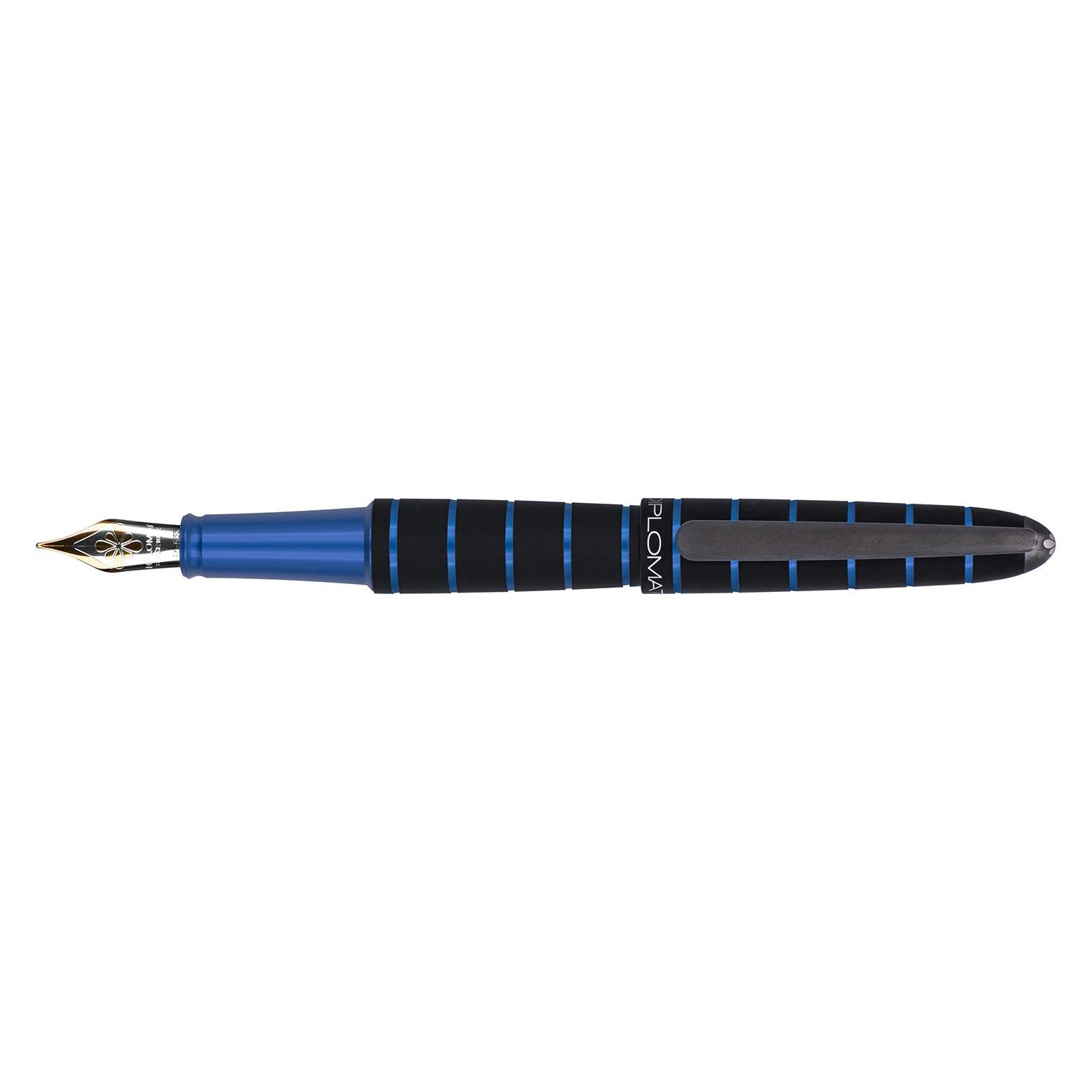 Diplomat Füllhalter Elox ring schwarz/blau 14 kt (1x) (D40352018)