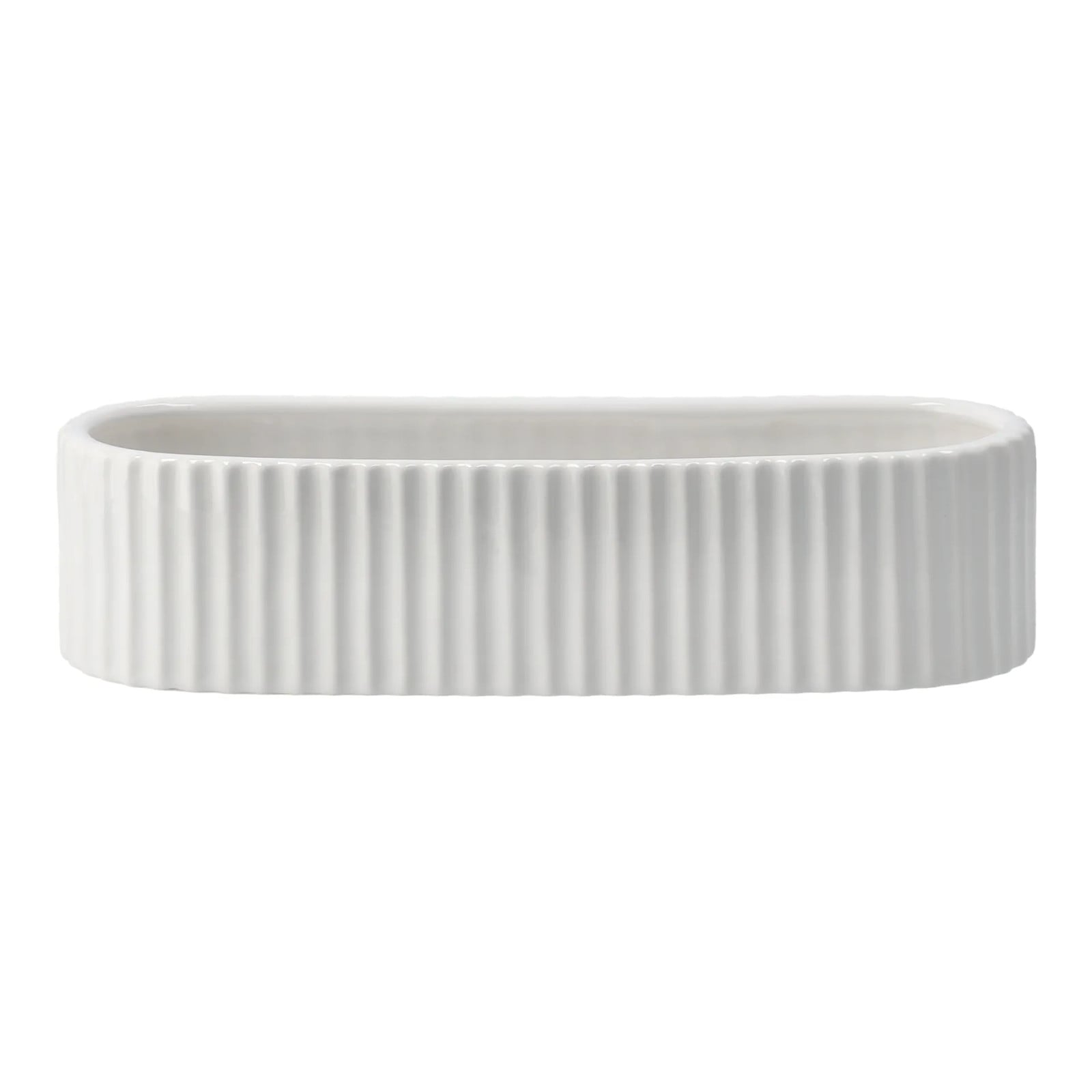 DBKD Stripe adventskandelaar Shiny white 30 cm