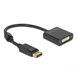 DeLOCK Adapter DisplayPort 1.2 Stecker zu DVI Buchse 4K Aktiv schwarz