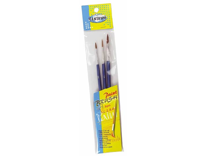 Centrum Penselen - set van 3x stuks - schilderen - kwasten - hobby - schoolspullen