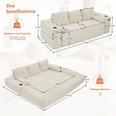 Convertible Sofa Bed With Minimalist Design