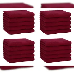Betz 20 Stück Gästehandtücher PREMIUM 100%Baumwolle Gästetuch-Set 30x50 cm Farbe dunkelrot