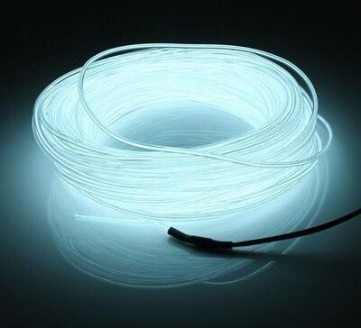 The Cart Load Neon LED Light Glow EL Wire Strip, Tube Rope, Party Car Decor With Controller Vibrant Lighting For Home, Car 10ft usb white