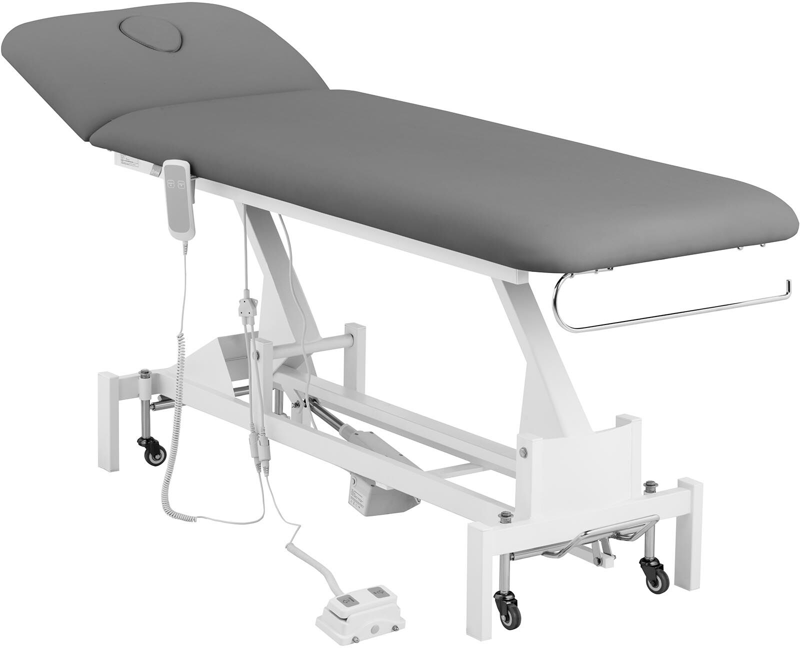 physa Electric Massage Table - 1 motor - 100 W - 207 x 68 x 53 - 92 cm - 200 kg - white/grey PHYSA LILLE GRAY_PH