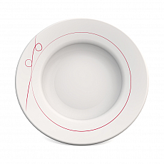 ORNAMIN Teller tief - Esprit - rot - 350ml - Ř23,5cm 305883