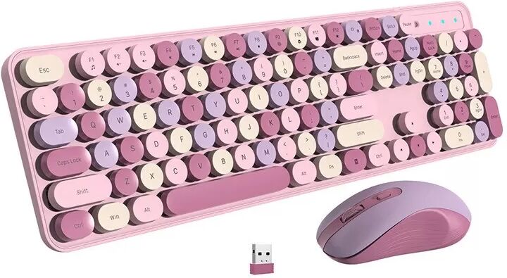 INF 2.4G Drahtlose Tastatur und Maus Combo - Leise, Ergonomisch, Batteriebetrieben