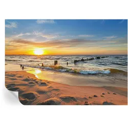 FOTOTAPETE 208x146 cm - Sonnenuntergang am Strand