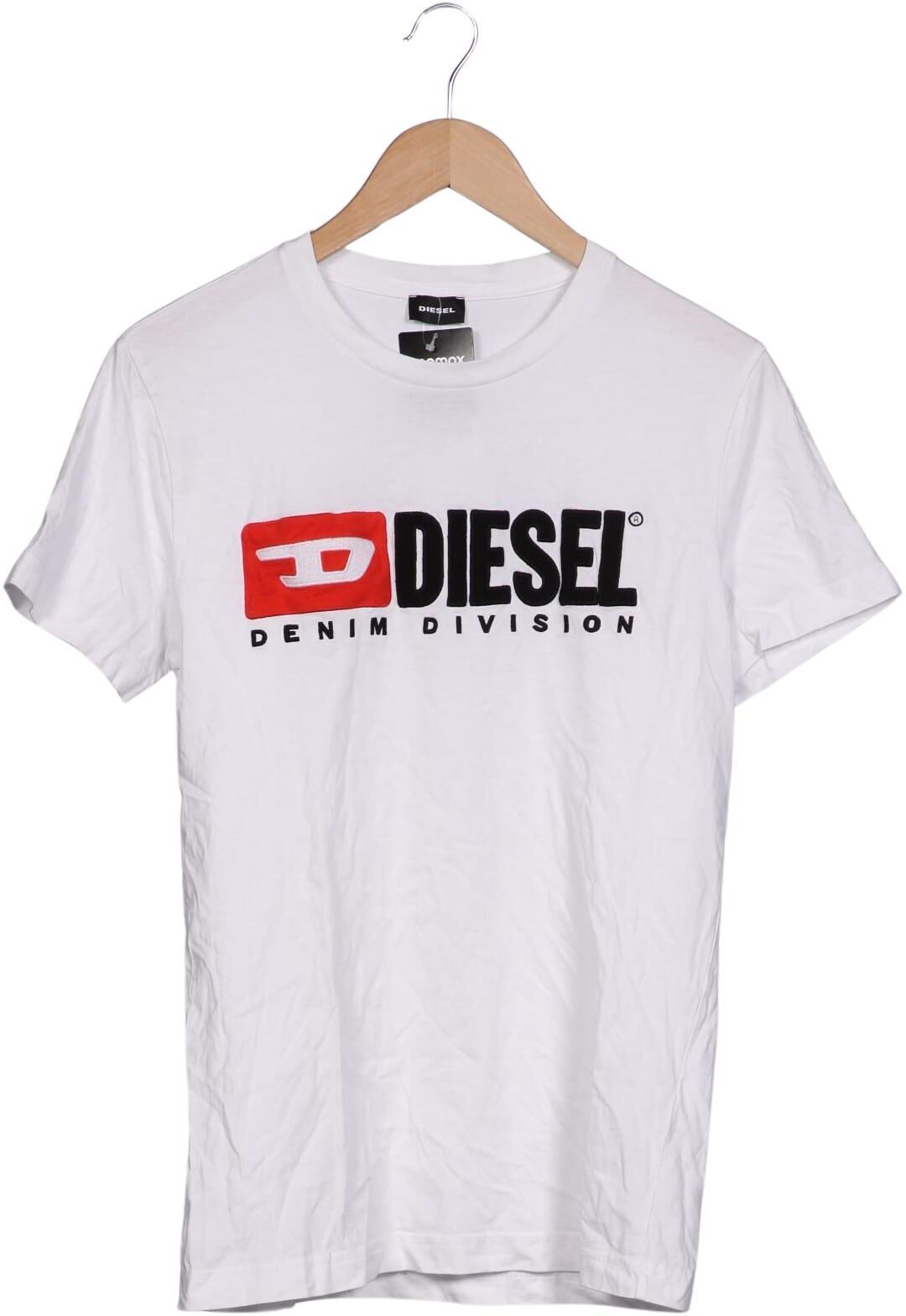 Diesel Herren T-Shirt, Weiß, Gr. M, Baumwolle - Second Hand