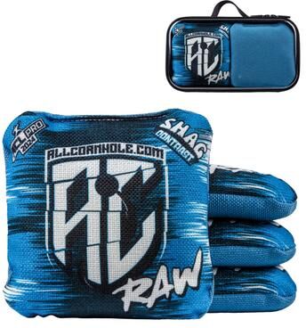 American Cornhole League ACL Pro Blue Shag Contrast Bags 4-Pack