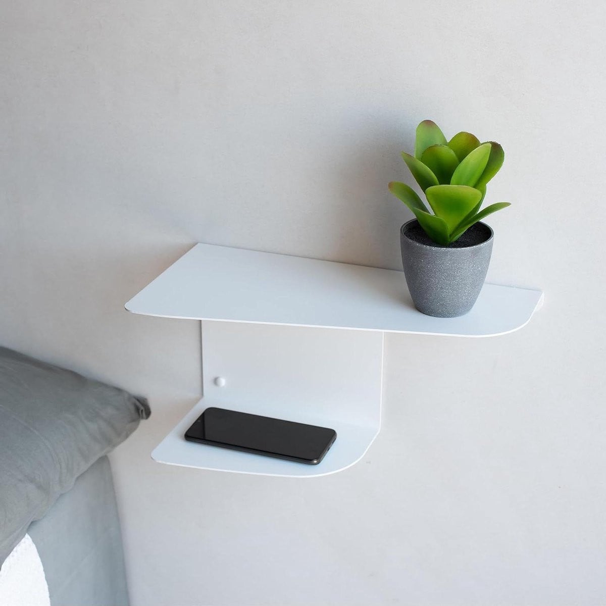 Modern Zwevend Nachtkastje Wit - Breedte: 40 cm
