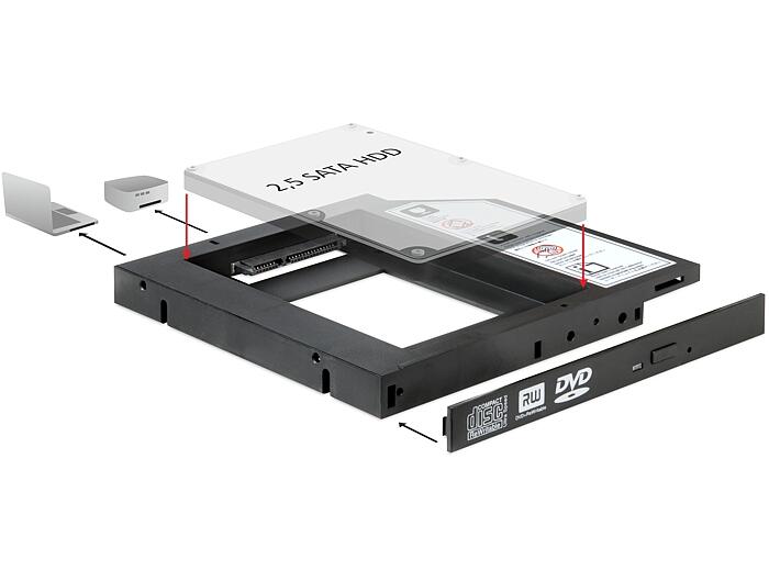 DeLOCK Einbaurahmen Slim für 1x 2.5" SATA HDD 61993