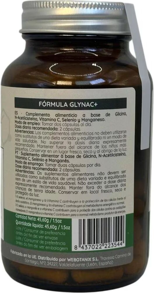 Webotanix Glynac Fórmula Antioxidante 60 Cápsulas Vegetales Talla Única Unisex