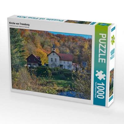 CALVENDO Puzzle Kirche von Treseburg | 1000 Teile Lege-Größe 64x48cm Foto-Puzzle für glückliche Stunden