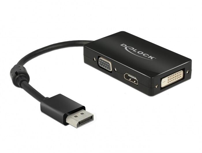 DeLOCK Adapter DisplayPort 1.1 zu VGA / HDMI / DVI 62656