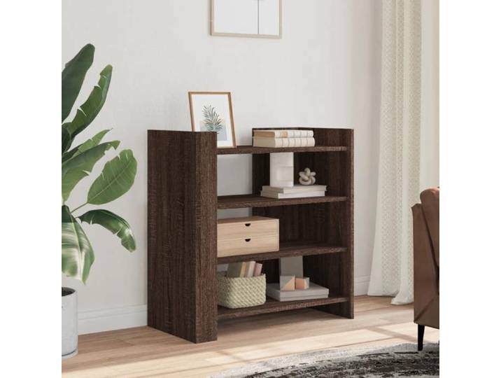 Buffet chêne marron 73 5x35x75 cm bois d'ingénierie armoire armoire latérale armoire de rangement armoire 848394
