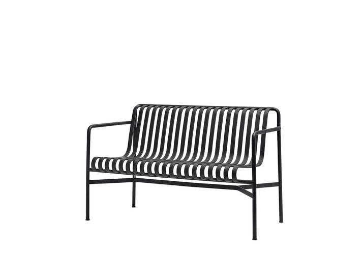 HAY Banc Palissade Dining avec accoudoirs Anthracite