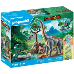 Playmobil Brachiosaurus-Begegnung mit Luftkissenboot