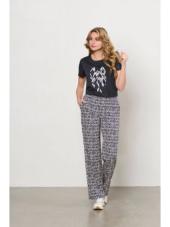 &Co Woman Hose "Patrice" in Schwarz/ Blau - L