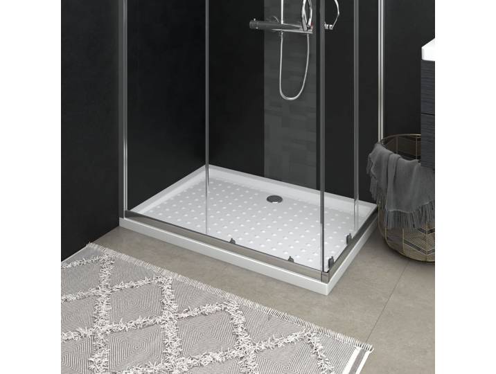 vidaXL Duschwanne Anti-Rutsch Weiß 70x100x4 cm ABS