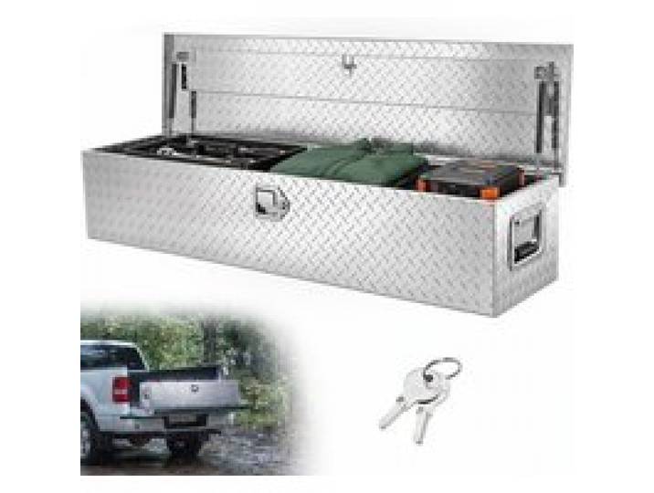 VEVOR 1219 x 381 x 381 mm Werkzeugkasten für Lkw-Ladefläche, Abschließbar 177 L Truckbox Werkzeugbox Aufbewahrungs-Werkzeugkasten, 50 kg Tragfähigkeit Werkzeugkiste Organizer für Wohnmobil, PKW usw.