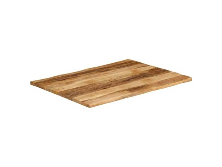 HGPOTUY Tischplatte mit Baumkante 90x80x2,5 cm Raues Mango Massivholz Massives Mangoholz, natürliche Baumkante, 90x80x2,5 cm, pflegeleicht, vielseitig kombinierbar, Unikat