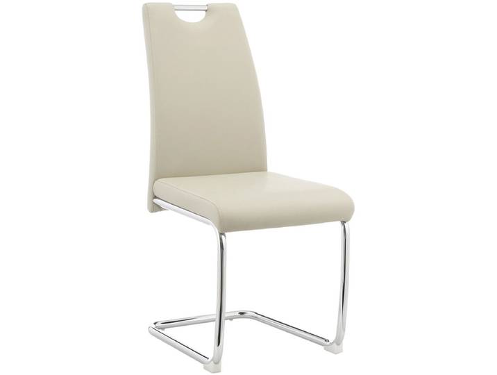Stuhl FLORI II Synthetisches Leder cremefarben