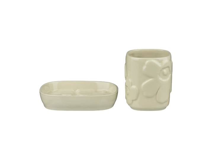 Marimekko Set de salle de bain Unikko 2 pièces Beige