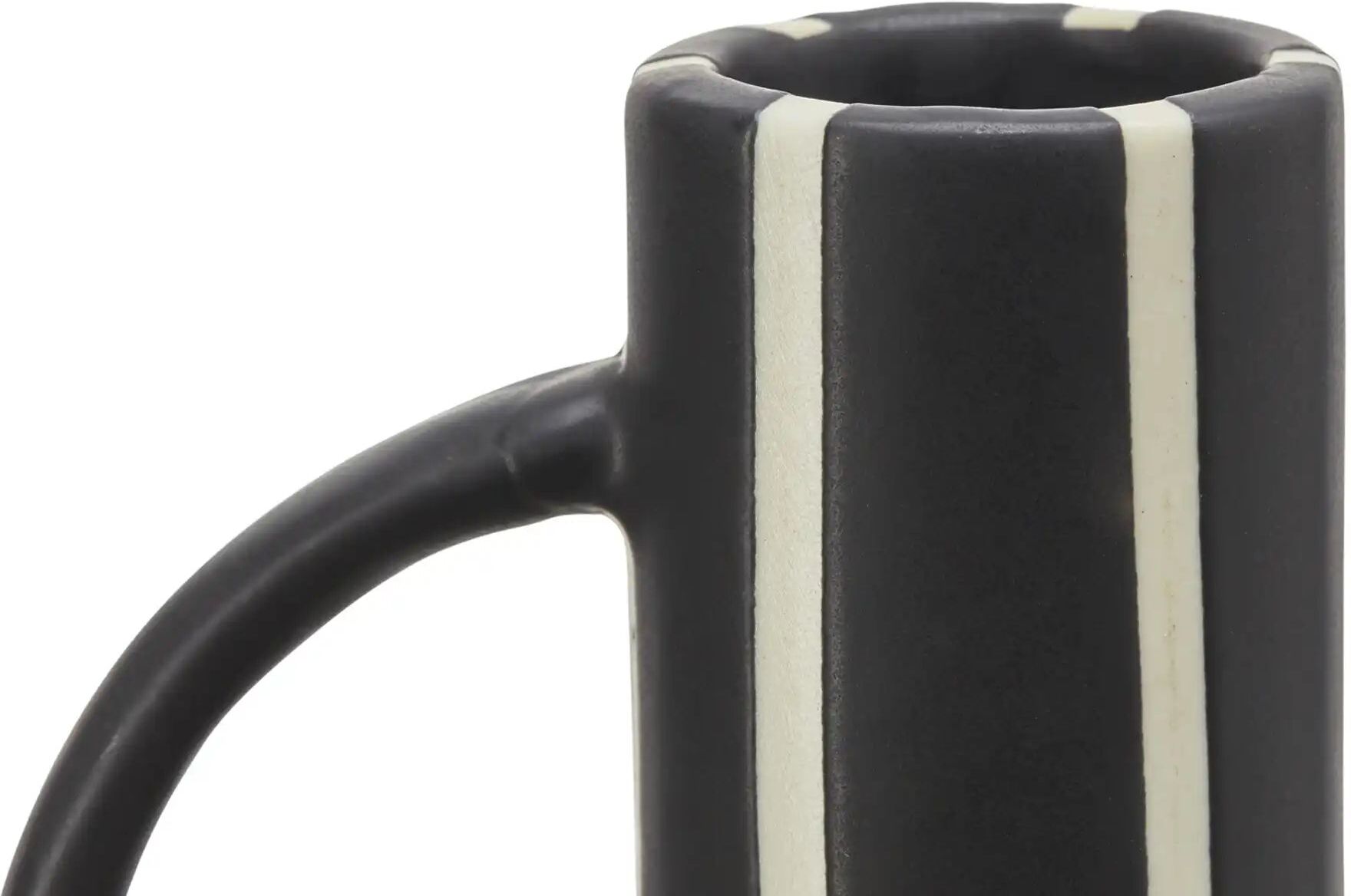 Höffner Vase   ¦ schwarz ¦ Porzellan ¦ Maße (cm): B: 8,7 H: 14,5