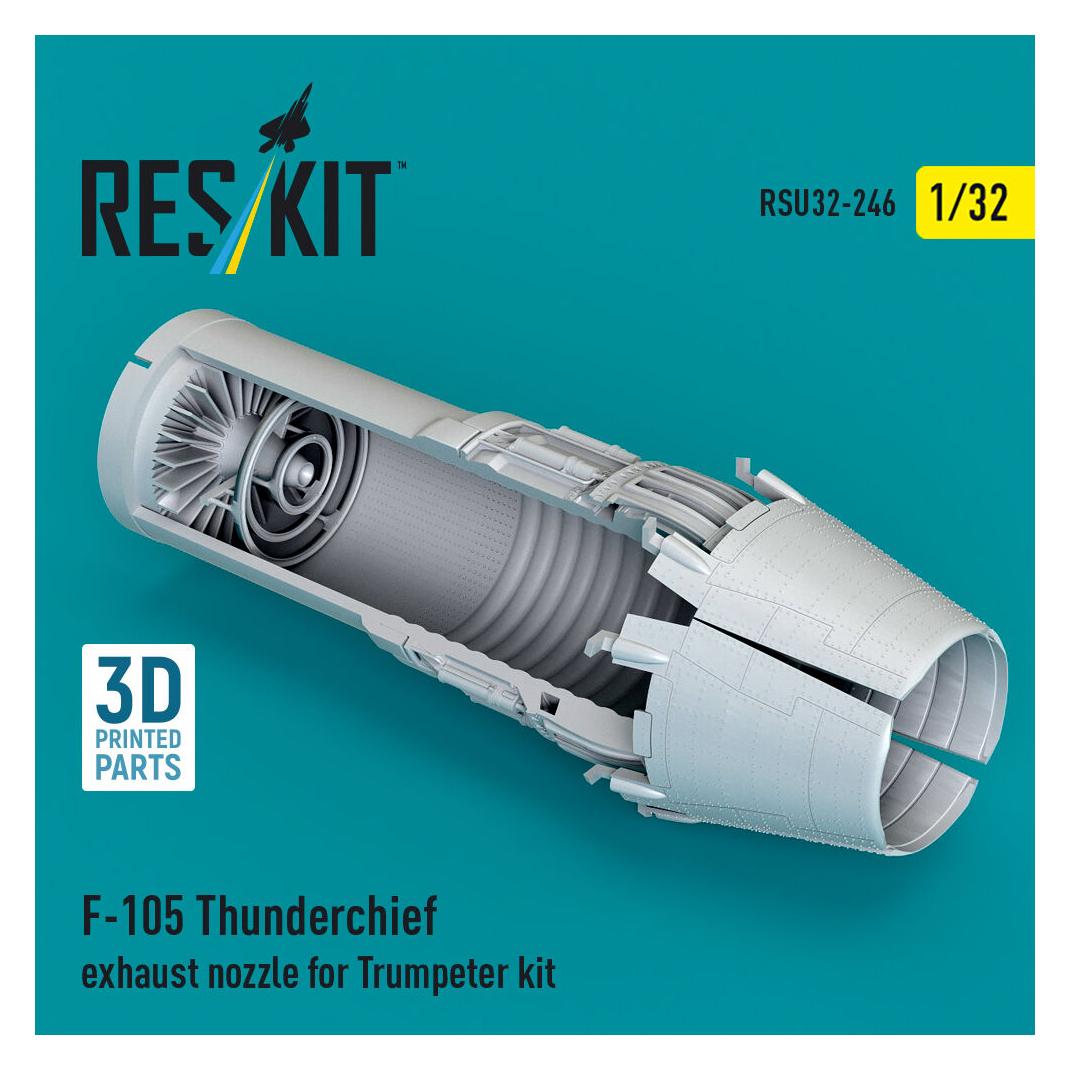 ResKit F-105 Thunderchief exhaust nozzle for Trumpeter kit (3D Printed) (RSU32-0246)