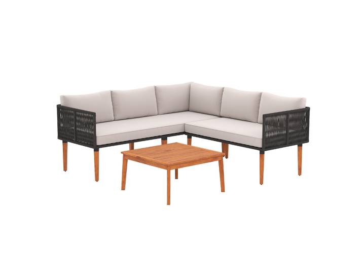 Lounge DELGADA schwarz/natur/hellgrau