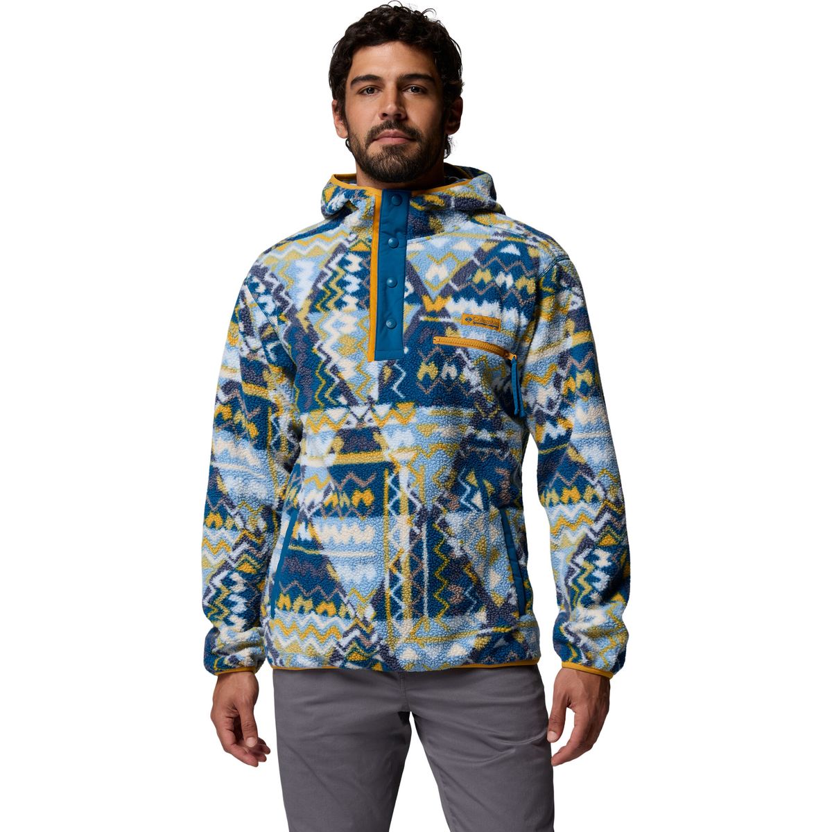 Columbia Men's Helvetia II Hoodie phoenix blue geomix (443) L 209088-2090881-443-L