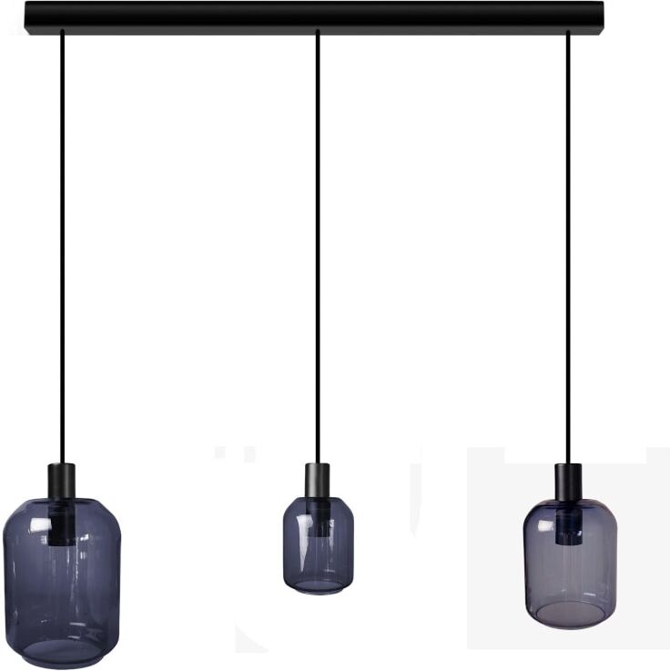 Tosel Lustre métal H100cm noir Abatjour Bleu Noir 70x100x20cm