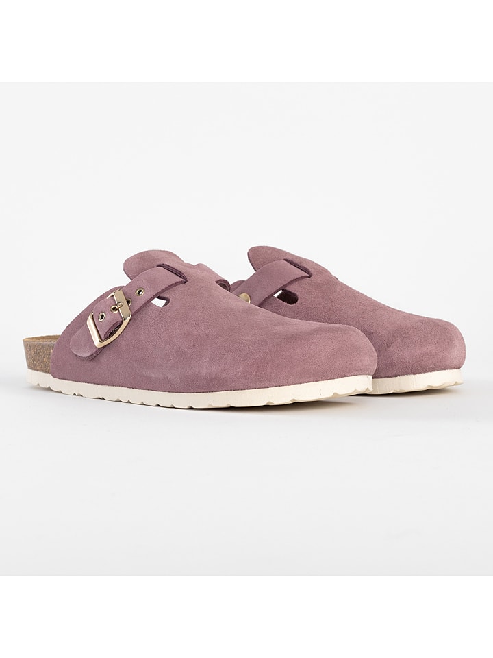 Sunbay Leder-Clogs "Molky" in Altrosa - 37