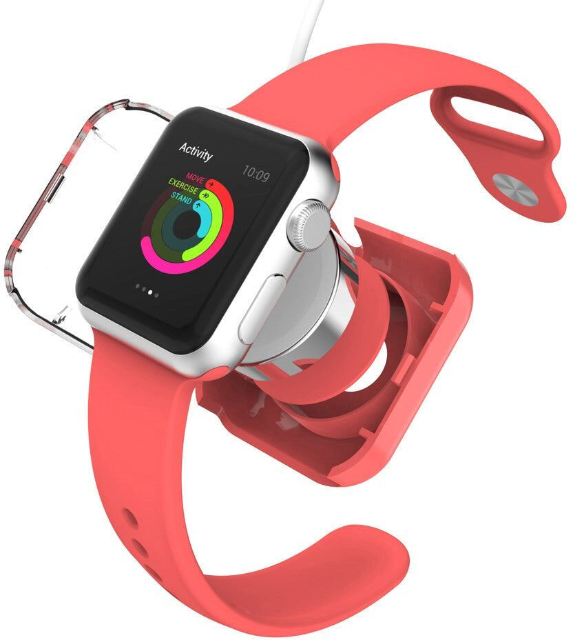 INCOVER Apple Watch (38mm) / (42mm) Opladnings Cover Case Rød