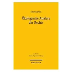 Ökologische Analyse des Rechts, Fachbücher von Simon Marx