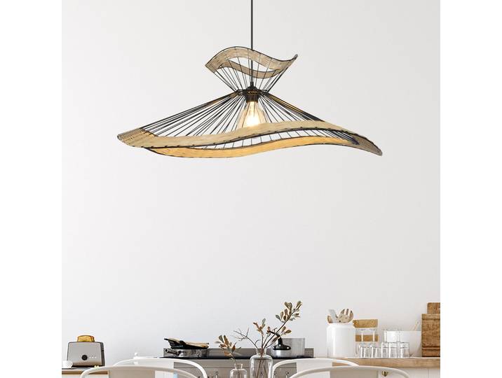 Mekong Hängeleuchte schwarz Höhe 30 cm - Corep SAS - Wohnzimmer - Metall - Mit Schirm